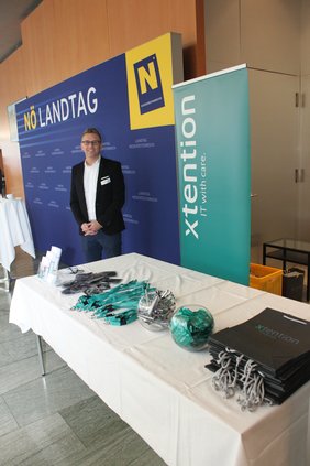 Die x-tention Informationstechnologie GmbH war als Aussteller vor Ort vertreten; 